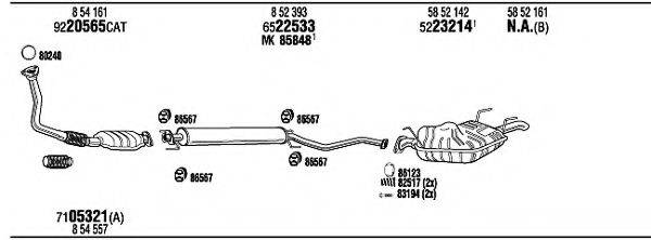 WALKER OP55155B Система випуску ОГ