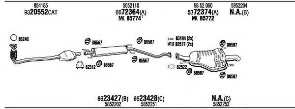 WALKER OPH13743 Система випуску ОГ