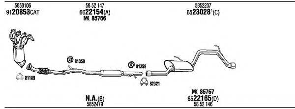 WALKER OPH18230 Система випуску ОГ