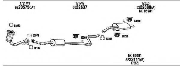 WALKER PE10075 Система випуску ОГ