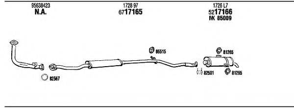 WALKER PE10603 Система випуску ОГ