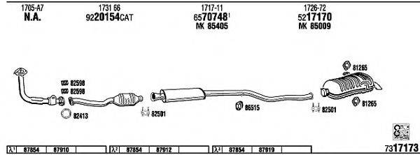 WALKER PE10632 Система випуску ОГ