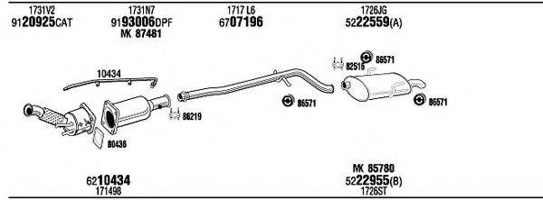 WALKER PEH15852A Система випуску ОГ