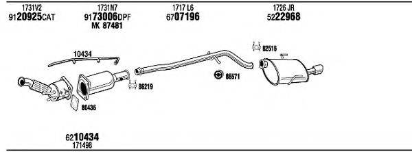 WALKER PEH15854B Система випуску ОГ