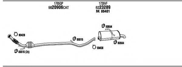 WALKER PEH16269AB Система випуску ОГ