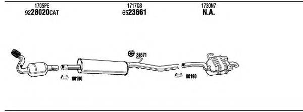 WALKER PEH16666 Система випуску ОГ