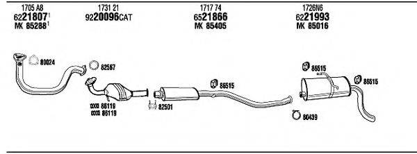 WALKER PET07976AB Система випуску ОГ