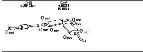 WALKER PET10692B Система випуску ОГ