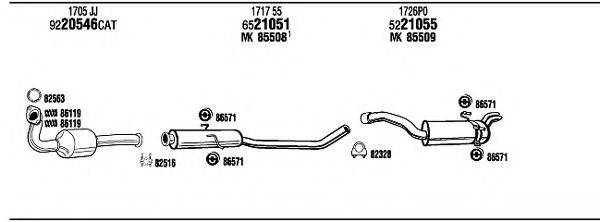 WALKER PET13165A Система випуску ОГ