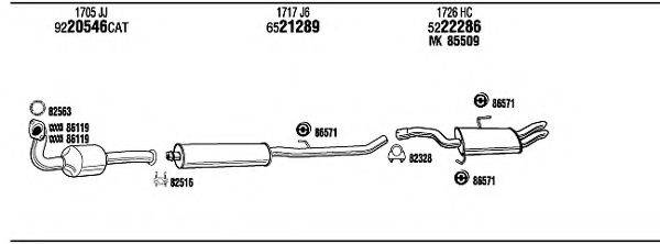 WALKER PET13165B Система випуску ОГ