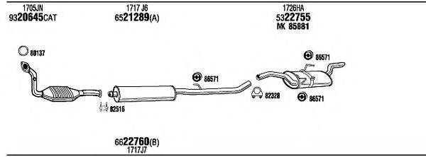 WALKER PET18310AB Система випуску ОГ