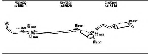 WALKER RE72123 Система випуску ОГ