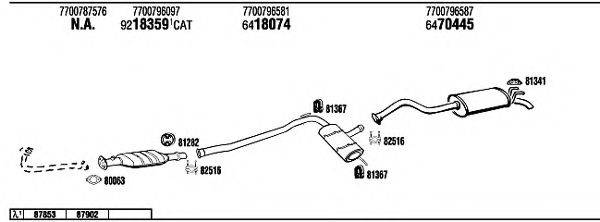 WALKER RE72141 Система випуску ОГ