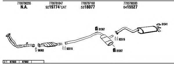 WALKER RE72170 Система випуску ОГ