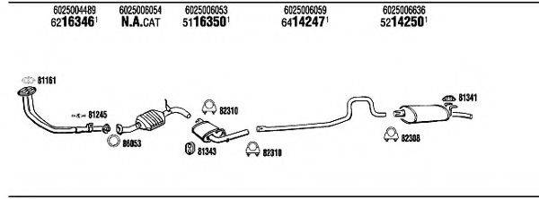 WALKER RE93221 Система випуску ОГ