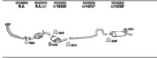 WALKER RE93222 Система випуску ОГ