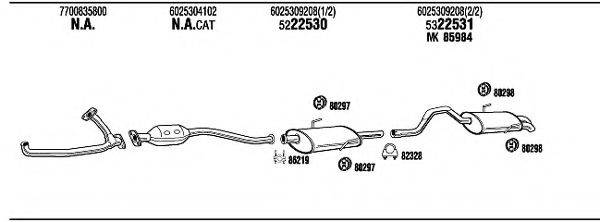 WALKER RE93250 Система випуску ОГ