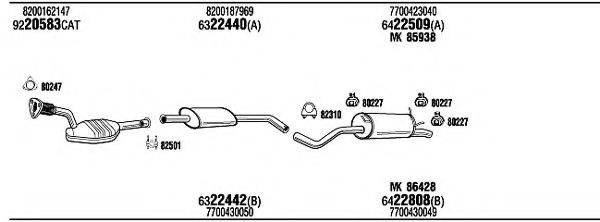 WALKER REH11480B Система випуску ОГ