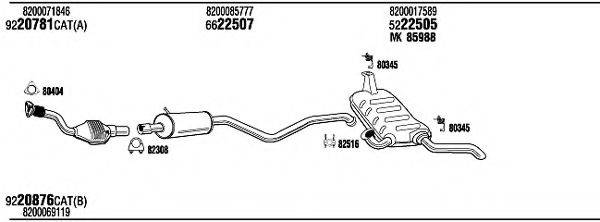 WALKER REH15474 Система випуску ОГ