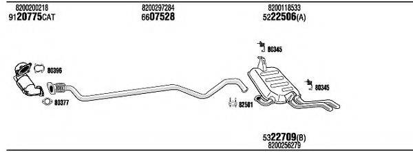 WALKER REH15774 Система випуску ОГ