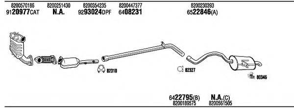 WALKER REH18050AA Система випуску ОГ