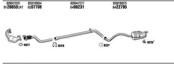 WALKER REH28834 Система випуску ОГ