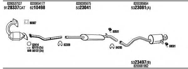 WALKER REK23045 Система випуску ОГ