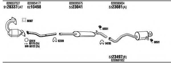 WALKER REK23453 Система випуску ОГ