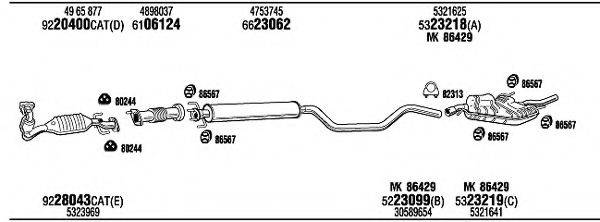 WALKER SAH08775A Система випуску ОГ