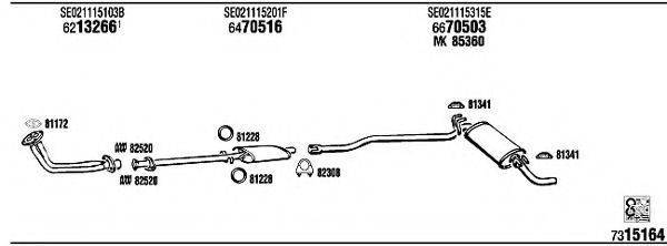 WALKER SE20008 Система випуску ОГ