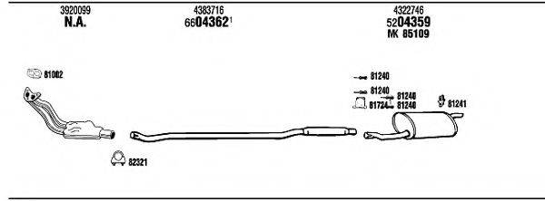 WALKER SE45002 Система випуску ОГ