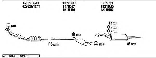 WALKER SE50033 Система випуску ОГ