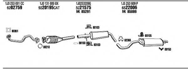 WALKER SE60036 Система випуску ОГ