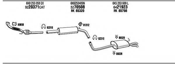 WALKER SE60063 Система випуску ОГ