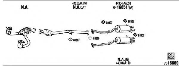 WALKER SU70012 Система випуску ОГ