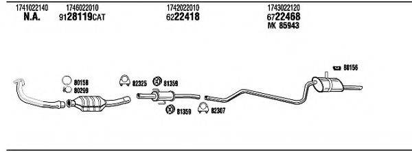 WALKER TOH14692 Система випуску ОГ