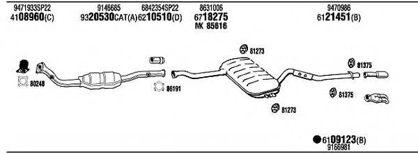 WALKER VOT02852B Система випуску ОГ