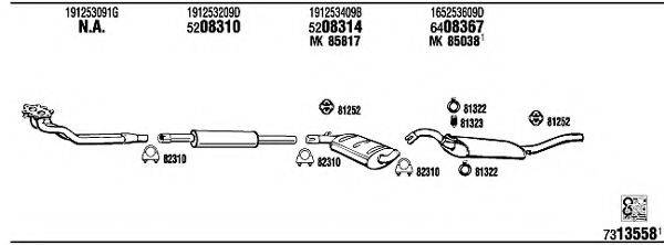 WALKER VW20463 Система випуску ОГ