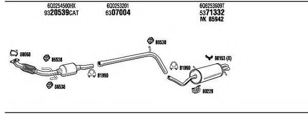 WALKER VW27009 Система випуску ОГ