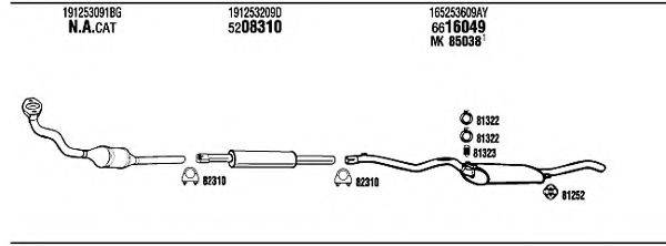 WALKER VW40179 Система випуску ОГ