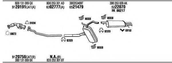 WALKER VW50947 Система випуску ОГ