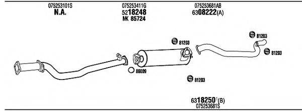 WALKER VW60236 Система випуску ОГ