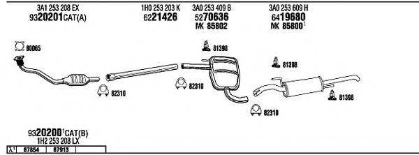 WALKER VW80354 Система випуску ОГ