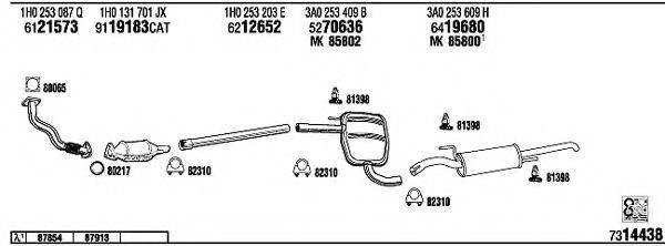 WALKER VW80356 Система випуску ОГ