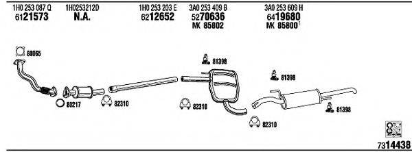 WALKER VW80359 Система випуску ОГ