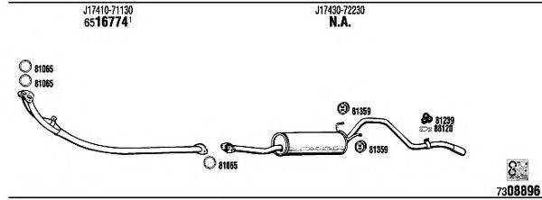 WALKER VW85006 Система випуску ОГ