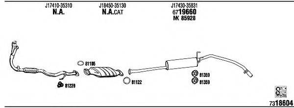 WALKER VW85009 Система випуску ОГ