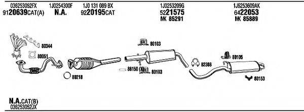 WALKER VWH16340 Система випуску ОГ