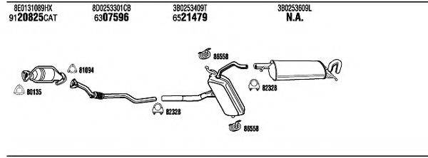 WALKER VWH16347 Система випуску ОГ