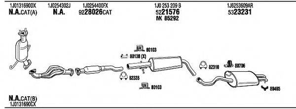 WALKER VWH16509 Система випуску ОГ